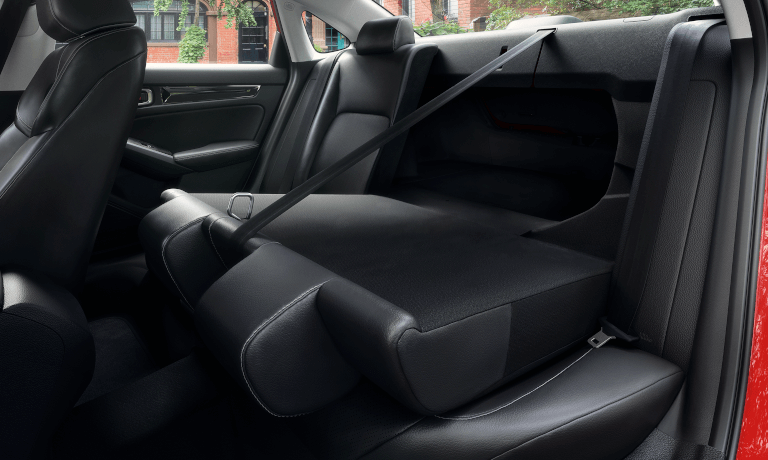 2022 Honda Civic sedan with back seats folded down